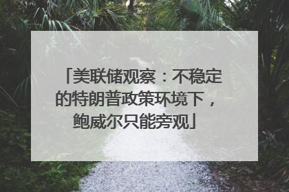 美联储观察：不稳定的特朗普政策环境下，鲍威尔只能旁观